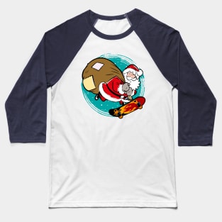 Santa Skateboarder Happy Christmas Merry Christmas Christmas Event Christmas Present Gift for Family for Dad for Mom for Friends for Kids Baseball T-Shirt